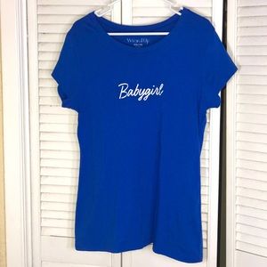 Blue ‘Babygirl’ Short Sleeved Graphic T-Shirt